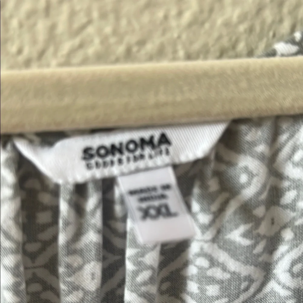 Sonoma green  Patterned Sleeveless boho Top size xxl - Picture 3 of 5